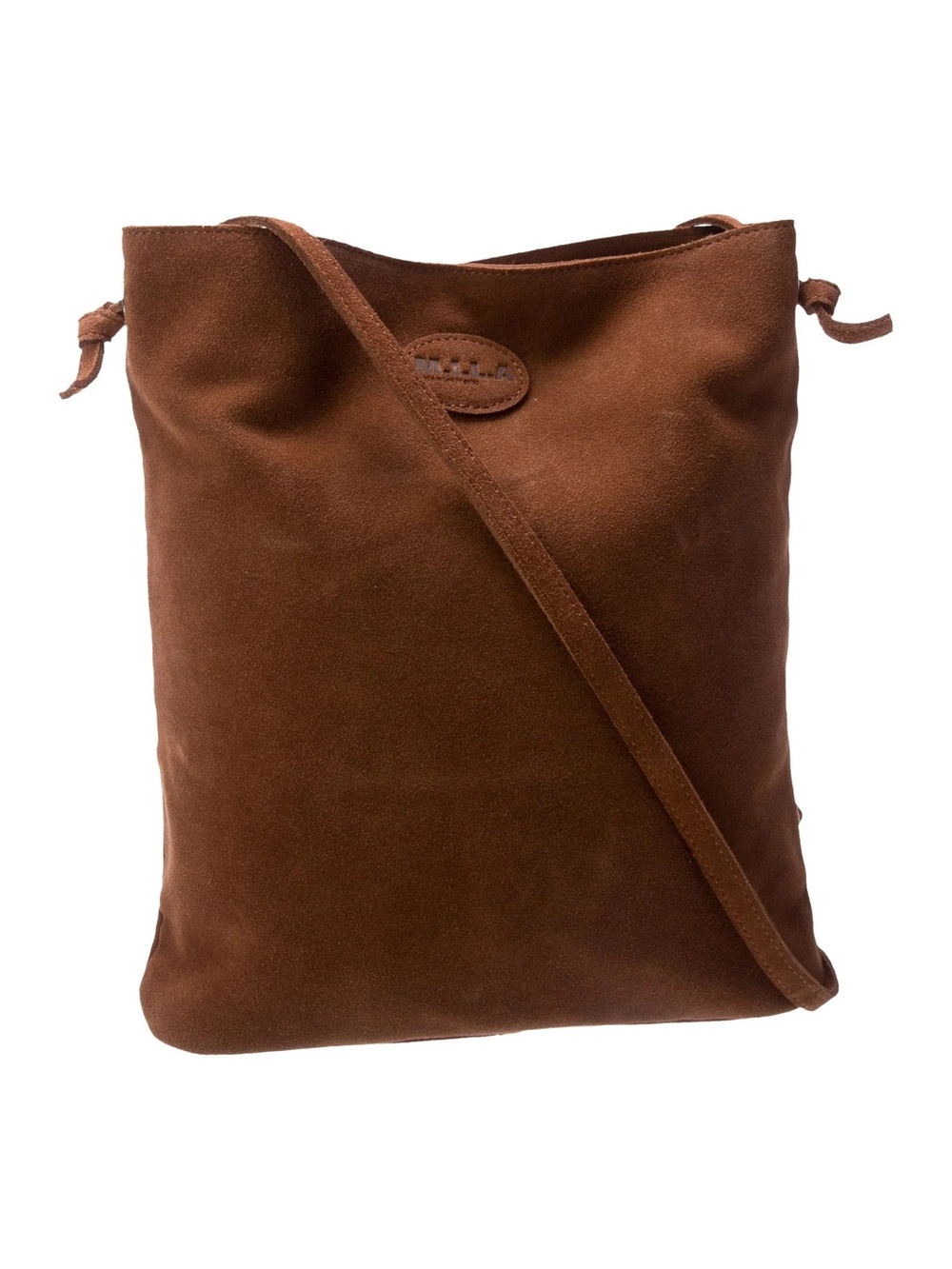 M.I.L.A Made in Los Angeles Brown Suede Crossbody Bag